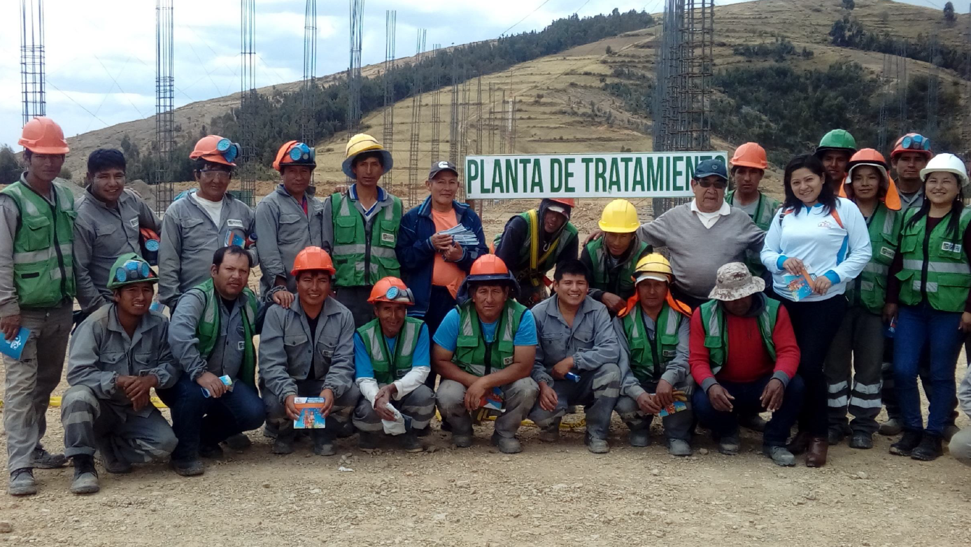 Visita a los trabajadores de la obra “Planta de Tratamiento de Tiranapampa”